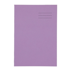 A4 Exercise Book 64 Page, 8mm Ruled With Margin, Purple - Pack of 50